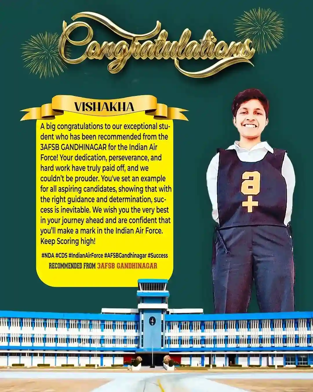 Vishakha - Student of Best NDA Coaching in Dehradun - Final Selection