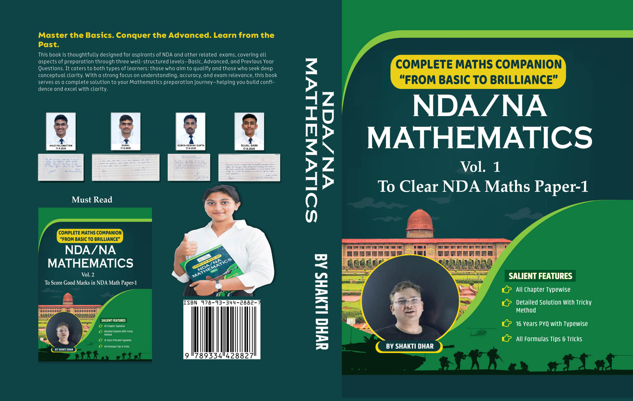 NDA maths books by Shakti Dhar sir of Indian Defence Institute - Best NDA Coaching in Dehradun