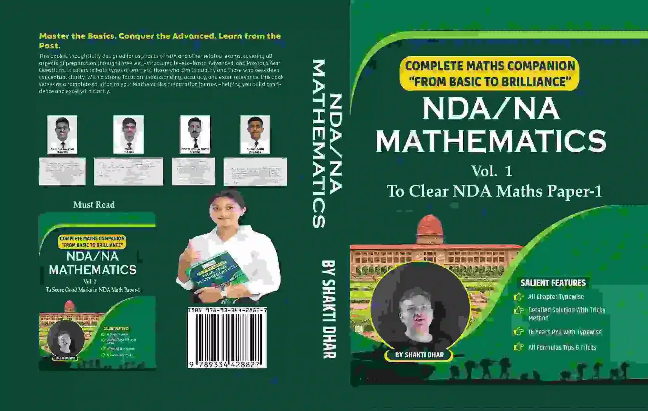 NDA maths books by Shakti Dhar sir of Indian Defence Institute - Best NDA Coaching in Dehradun
