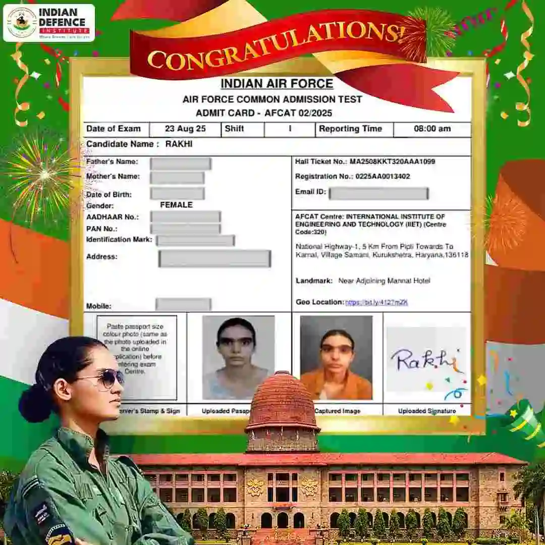 Selected Student of Indian Defence Institute - Best NDA Coaching in Dehradun