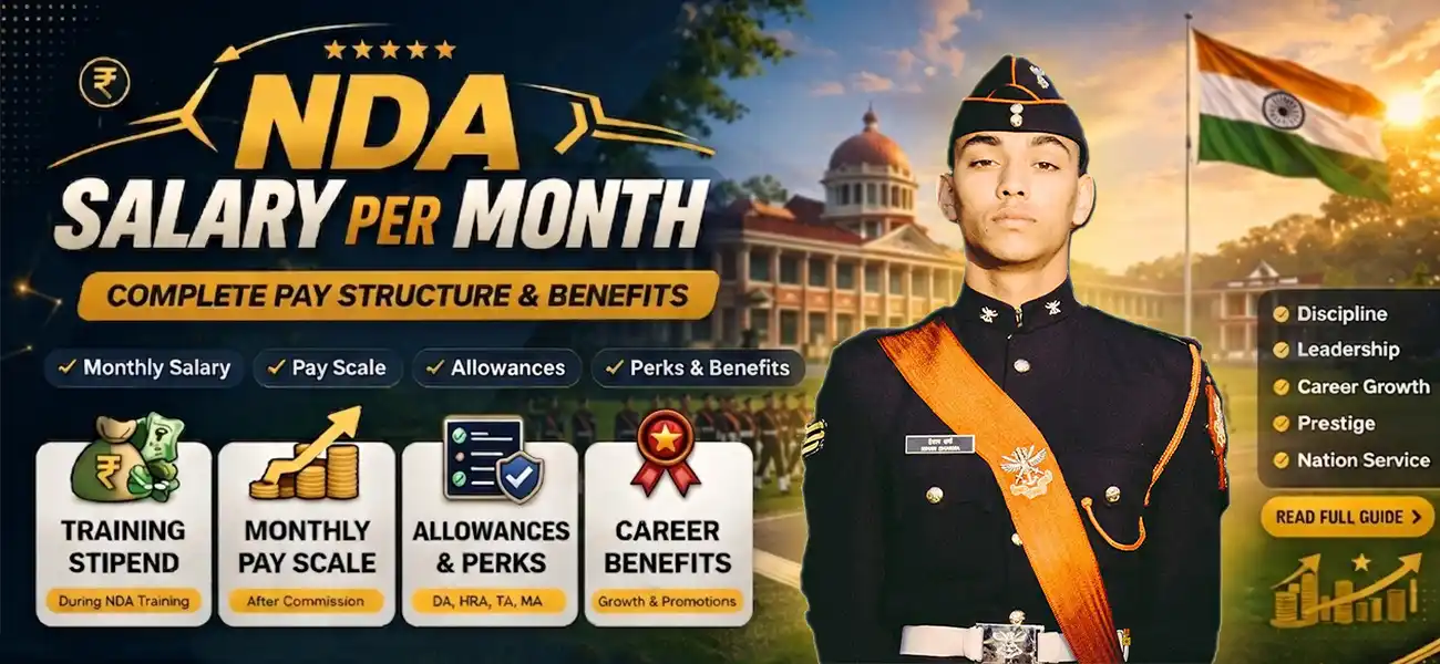 NDA Salary Per Month 2026: Stipend, Pay Scale, Allowances & Perks