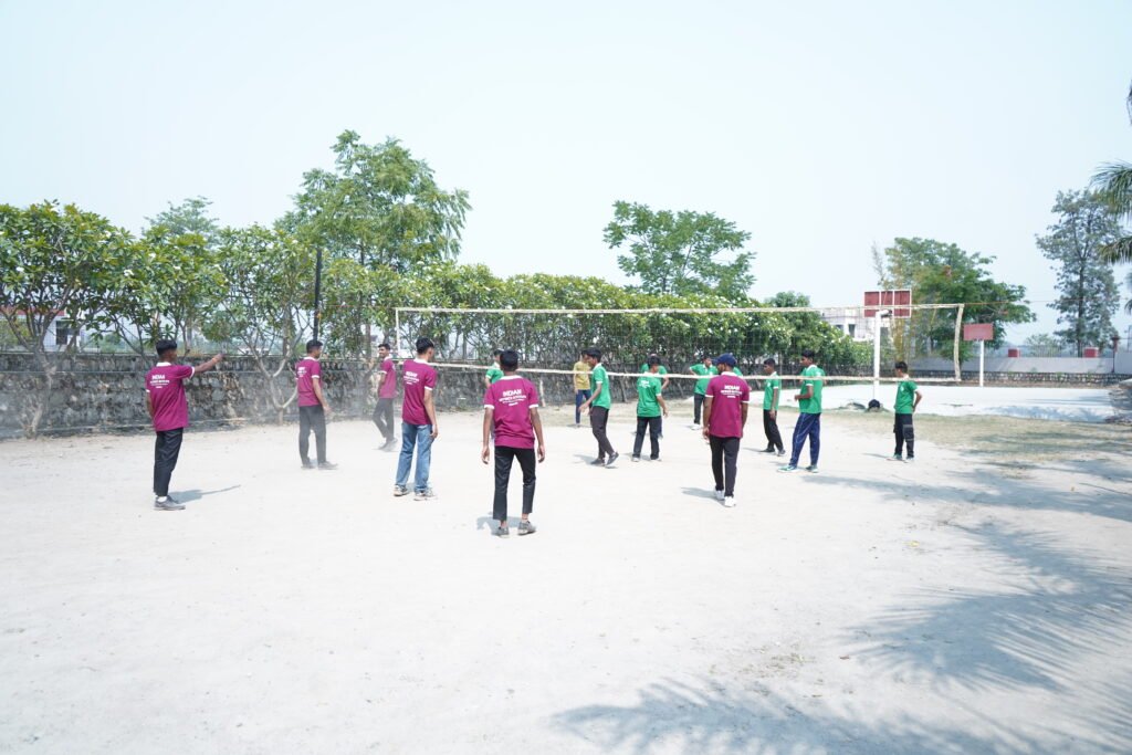 Students Playing Volleyball
